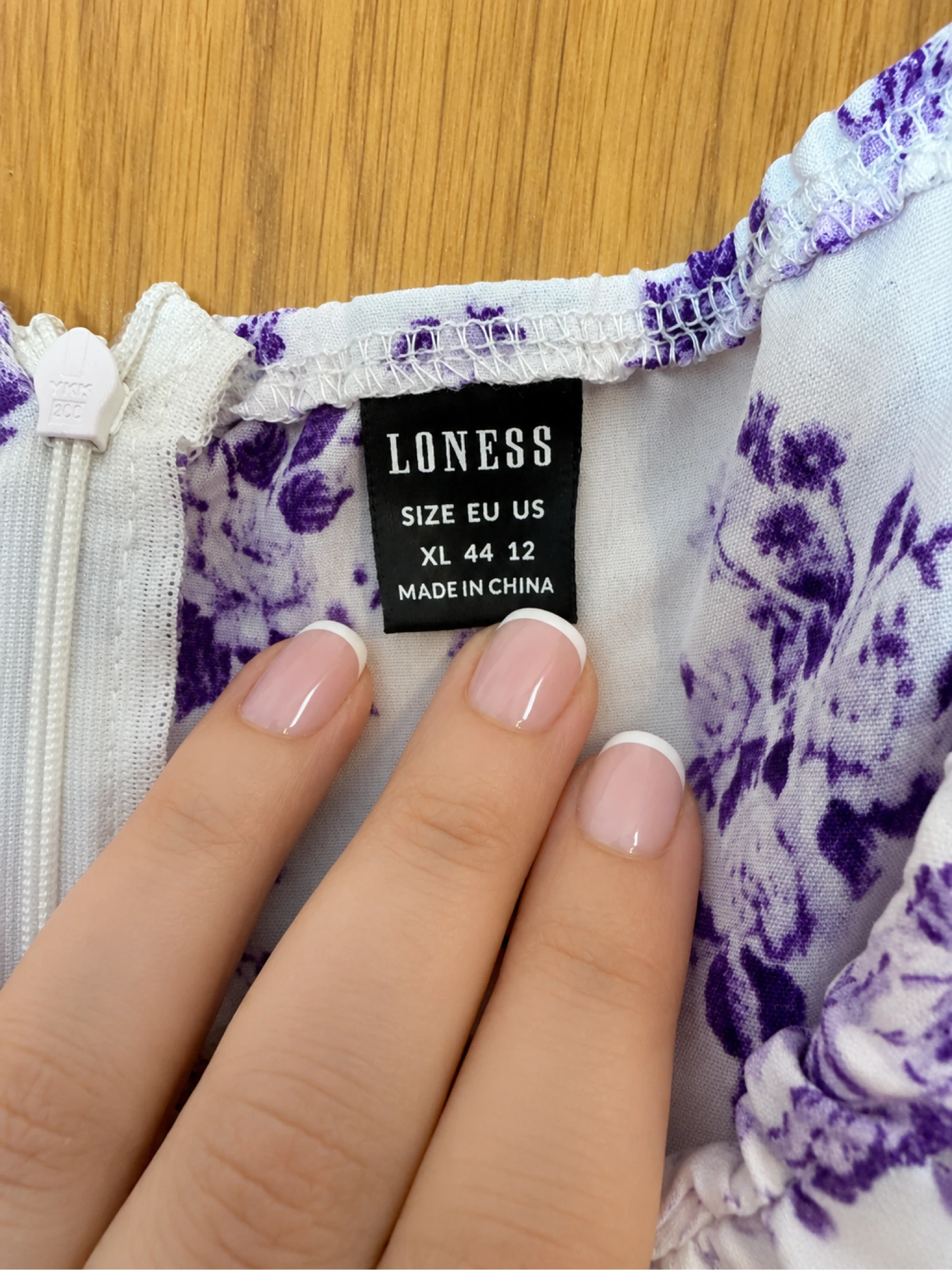 Lange lila bloemenjurk Loness XL 44 – photo 7